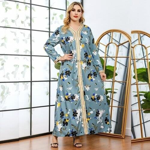 M-3XL Plus Size Womens Clothing African Dresses For Women Party Dashiki Clothing Muslim Abaya Long Maxi Dress Robe Africa Dress