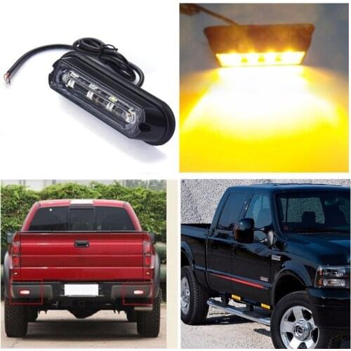 12v/24v Car truck Amber Strobe beacon light Emergency Caution flash light Side Marker lamp Rear flashing warning tail fog light