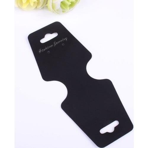 300Pieces/Lot 5.1cm*12.5cm Necklace Dispaly Fashion Jewelry Card Organizer Tags Packing Black Card Whosale