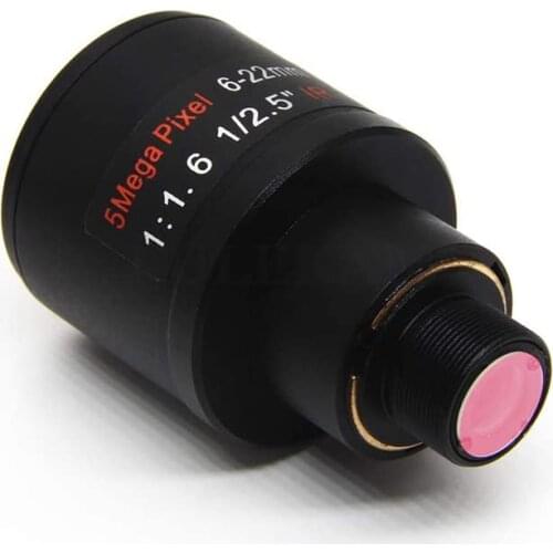5MP Action Camera Vari-Focal Lens 6-22mm M12 Mount 1/2.5 Inch IR Filter Long Distance View