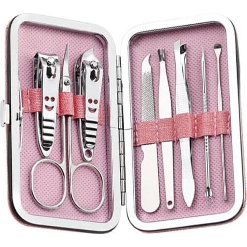 8 Pcs Professional Nail Cutter Pedicure Scissors Set Stainless Steel Eagle Hook Portable Manicure Nail Clipper Tool Set