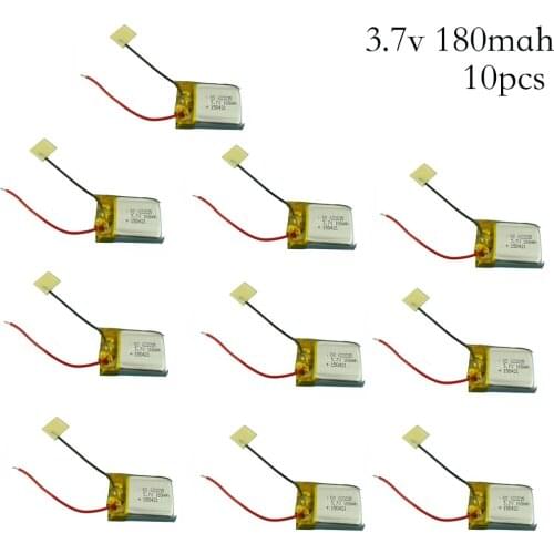 10pcs 3.7V 180mAh Lipo battery for Syma S105 S107 S107G S109 S026 S026G S111G S107N for Skytech M3 Li-Po Battery Helicopter Part