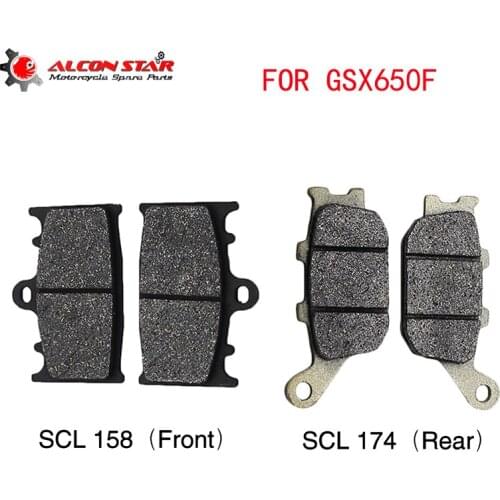 Alconstar Motorcycle Front and Rear Brake Pads For Suzuki GSX650F 2008-2014 Motorcycle Brake Parts