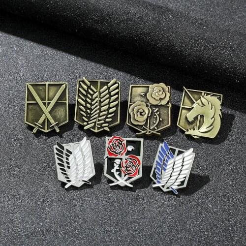 Anime Attack On Titan brooch pin for women men enamel pins badges