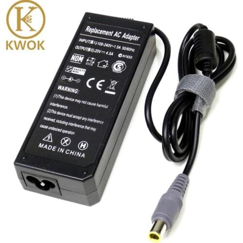 Free Shipping ! 20V 4.5A 8mm*5.5mm AC Power Laptop Adapter Charger For Lenovo IBM Thinkpad R61 R61E T60 T61 X61 SL400 X200 T410