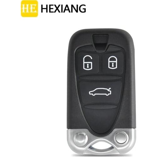 HE Xiang Car Remote Key Shell Case For Alfa Romeo 156 159 Brera Spider BT Replace Promixity Card Housing Cover With Blade Logo
