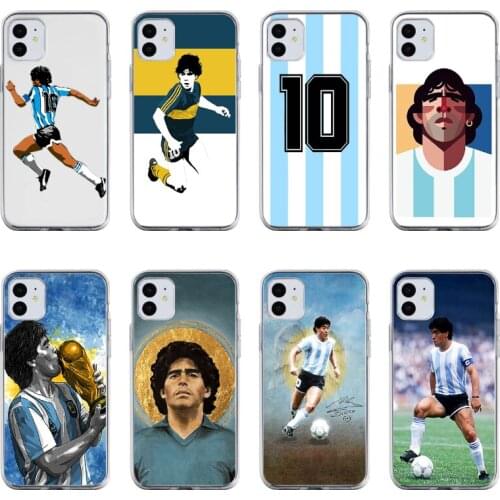 Maradona By Kusturica Phone Case Argentina Cover Transparent for Iphone 12 Mini 11pro Max Se2 6 6s 7 8plus 5s 5 X XS XR Xsmax