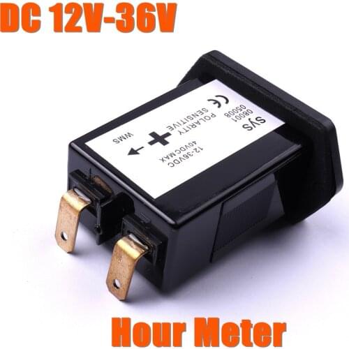 HOLYOVER DC12V-36V Generator Sealed Hour Meter Quartz Timer Counter High Accurate for Boats Trucks Tractors Cars Acessories
