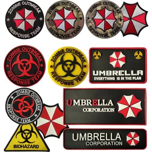Embroidery HOOK&LOOP PVC Umbrella tactics patch army cartoon patches for bag hat badges appliques clothing DE-2494