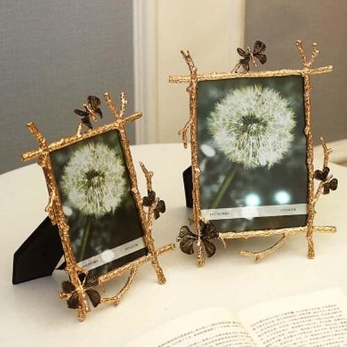 Metal Photo Frame 6 / 7 / 10 Inch Rotating Classic Picture frame Modern Simple Retro Creative Setting Picture Frame Home Decor