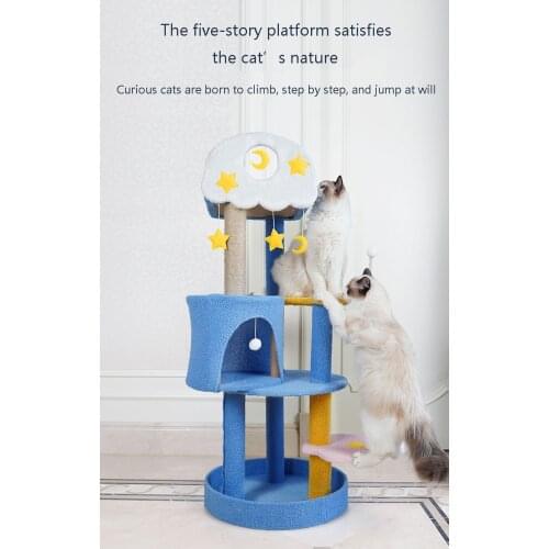 Marine Series Cat Climbing Frame Sisal Cat Scratching Post Wear-resistant And Scratch-resistant Rest And Play Cat Litter