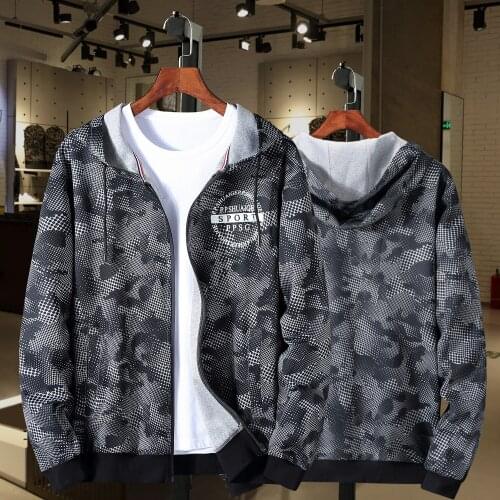 2020 New Arrival Spring And Autumn Pure Cotton Zipper Hoodie Loose Oversize Outerwear Men Jacket Plus Size 4XL5XL6XL7XL-10XL