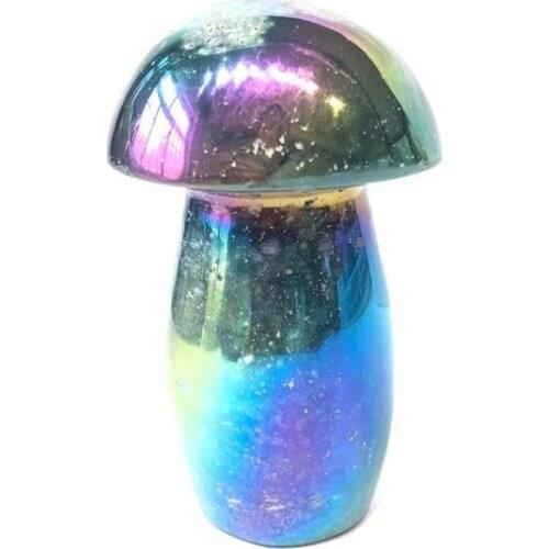 New arrivals polished minerals crystal decoration natural aura ocean jasper crystal quartz gemstone carving mushroom for gift