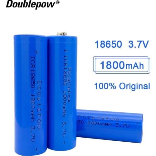 NEW Doublepow 18650 battery 3.7V 1800mah 18650 lithium rechargeable battery for flashlight etc