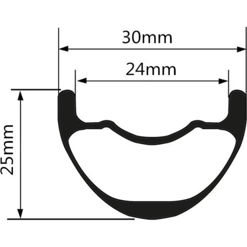 RIMS 29er mtb carbon rim 30mm Width 25mm Depth 29er mtb wheel XC Hookless Tubeless 29er carbon mtb rims