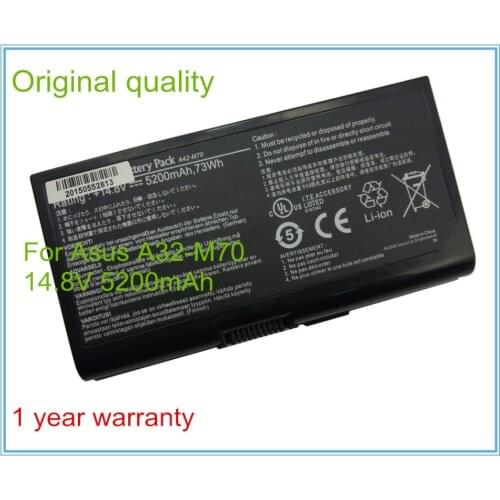 5200mAh Original Laptop Battery A42-M70 For M70 M70V M70SR G71 G72 G72G F70 F70SL X71 X71S X72 X72D A41-M70 A32-M70 8Cell