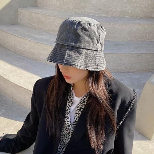 Fashion Cotton Bucket Hat Solid color Bucket Hats Summer Fishermans Hat Women Men Fisherman Hats Fishing Hats