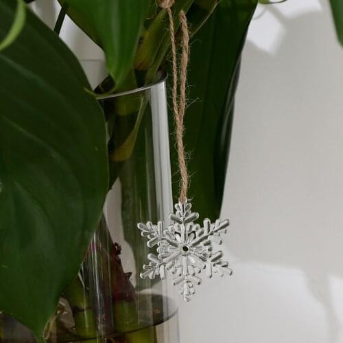 Clear Sew On Acrylic Crystal Snowflakes Sewing Wedding Table Decoration, Pack of 10