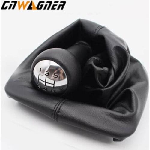 Auto Gear Shift Knob With Boot For Peugeot 307 Car 5 Speed Stick Shifter Handle Fabric Lever Case Cover