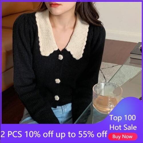 Sweater coats for women autumn spring korean style knitting cardigan casual female tops 62931