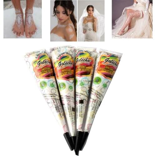 Henna Tattoo White Ink Face Painting Hand And Body Paint DIY Drawing Waterproof Temporary Tattoos Tattoo Paste