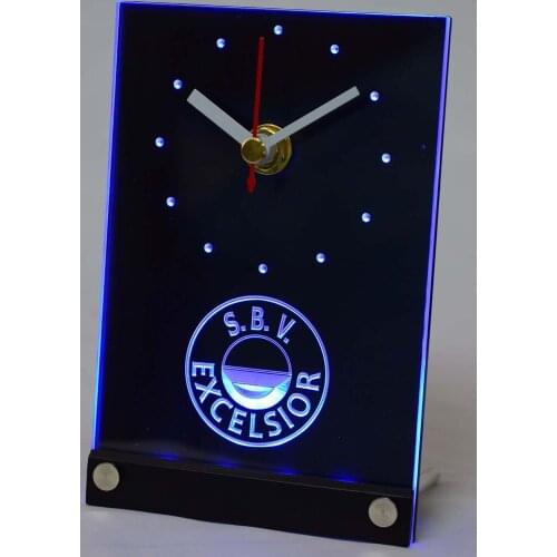 Tnc1022 S.B.V. Excelsior Dutch Eredivisie Football 3D LED Table Desk Clock