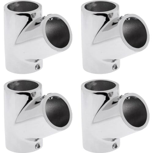 4 Piece Boat Hand Rail Fitting 60 Degree Tee 316 Marine Stainless Steel 25mm
