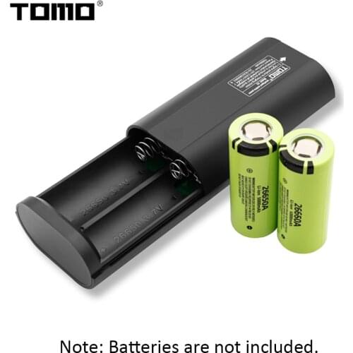 TOMO A2 Power Bank 2 * 26650 Lithium Battery Charger LCD Display Screen Micro USB Input Dual Output DIY Portable Battery Box