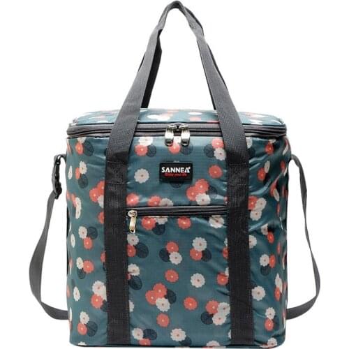 21L waterproof cooler bag large capacity picnic box ice pack vehicle insulation bag fresh package insulated thermal cool handbag