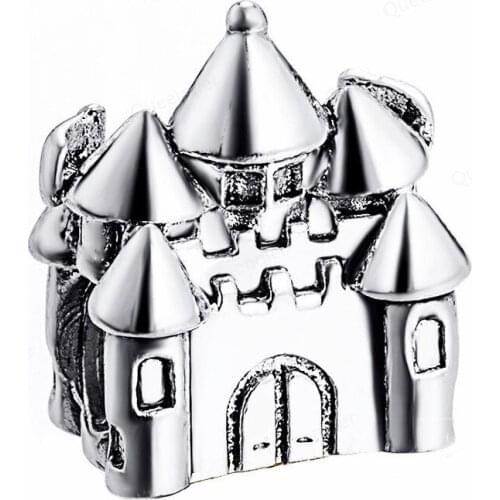 Castle 925 Sterling Silver Charm Beads Fit Original Charms Bracelet DIY Jewelry Making For Women Wholesale Fashion Pendant