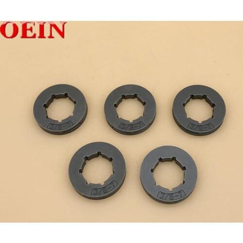 5Pc/lot 3/8"-7T Sprocket Rim (Small) For Husqvarna 50 51 55 154 254 Stihl 034 036 Chainsaw 19mm Inner Hole Replace #000 642 1249
