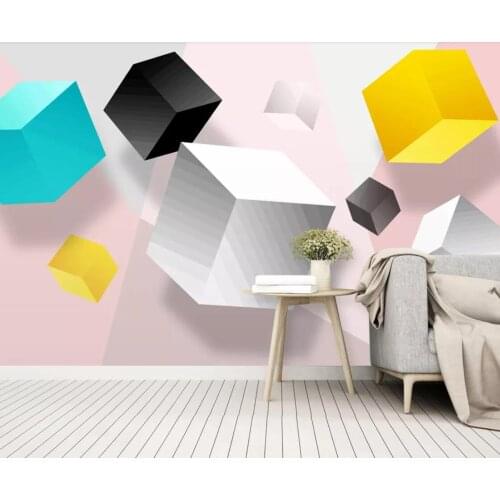 Abstract Geometric Square Wallpaper Wall Mural 3D Large Photo Wallpaper Home Wall Decor Novelty Wall Paper Wallcovering
