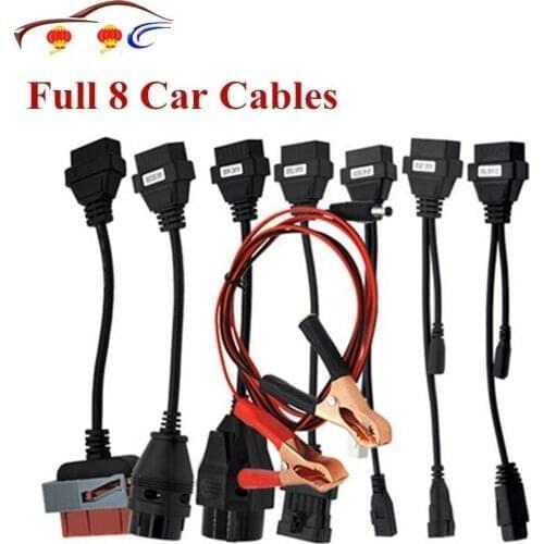 Adapter Cables For TCS Pro OBD2 OBDII Cars Diagnostic Interface Tool Full Set 8 Car Cables ForDs150 Pro Cable