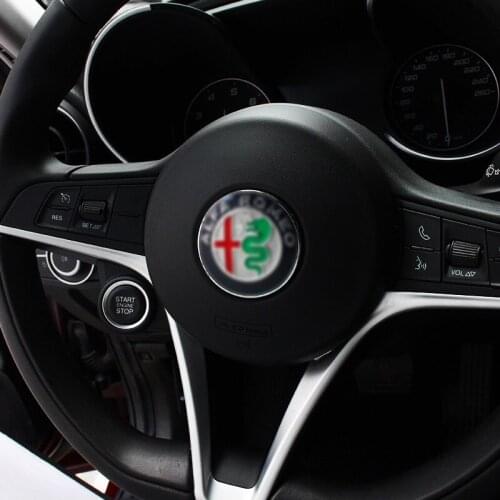Steering wheel car sticker decorative 3D sticker For Alfa Romeo Giulia Stelvio Car modification Accessories