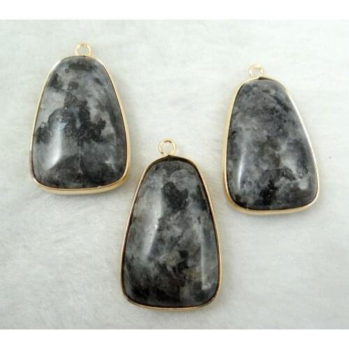 Free shipping 10pcs Fashion Assorted Natural Stone labradorite Water drops Shape charms Pendant For DIY Necklace jewelry making