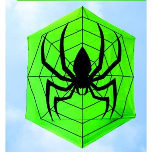 Free shipping high quality large kite Hexagonal kite spider kite fabric nylon ripstop with kite reel line flying outdoor toys