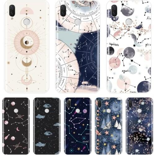 Art Star Space Moon Phone Case For Huawei Nova Smart Lite 2017 Silicone Soft Back Cover For Huawei Nova 2i 3 3I 3E 2 Lite Plus