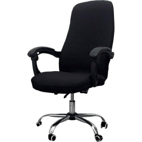 Office Chair Cover Elastic Siamese Office Chair Cover Swivel Chair Computer Armchair Protective Cover(Black)