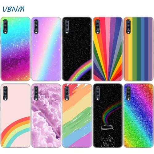 Rainbow Art Colorful Cute Heart Case For Samsung Galaxy A70 A50 A20E S10E S10 Plus A40 A30 A20 A10 A60 A80 M40 M30 M20 M10 Cover