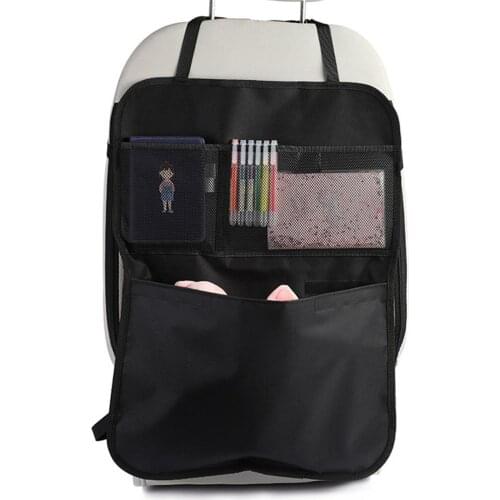 Auto Seat Back Cover Storage Bag Car Seat Organizer Mesh Pouch Net Pocket Hanging Bag Car Seat Protector Child Kid Baby Kick Mat