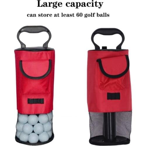 Solid Golf Ball Cylinder Shag Bag Picking Ball Machine Removable Pick-up Barrel Easy Standing Golf Equipment Golf Course Supply