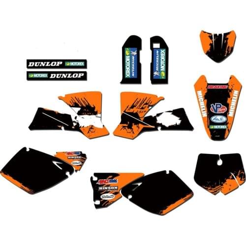 For KTM 2002 2001 SX Free customized full set of graphics stickers decals kits fit For KTM SX 125 250 380 400 520 2001 2002 SX