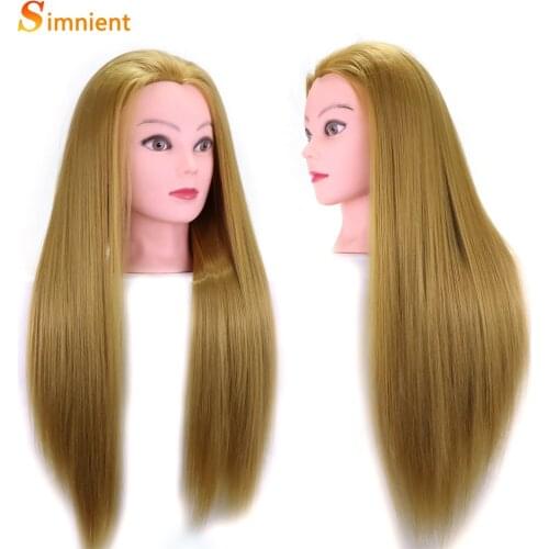 Mannequin- Heads With 65cm Hair For Hairstyles Tete De Cabeza Manniquin Dummy Dolls Head For Hairdresser Practice Hair Styling