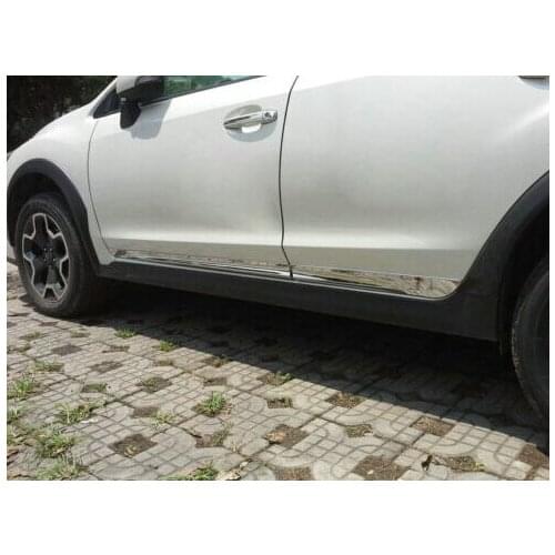 Chrome Car Side Door Molding Trim Side Body Protector Cover Sills For Subaru XV