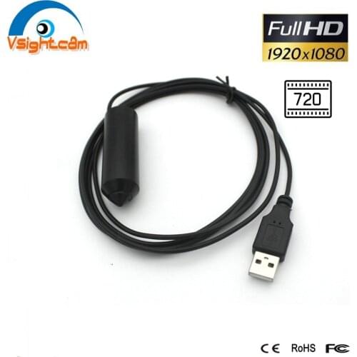 Mini 1080P 720P USB Bullet Camera 0.1 Lux UVC USB 2.0 Camera For Industrial Inspection Helmet Police