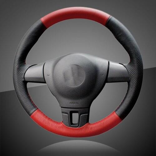 Auto Braid On The Steering Wheel Cover for Volkswagen VW Sharan Passat Variant EOS Amarok California Caravelle Car Braiding
