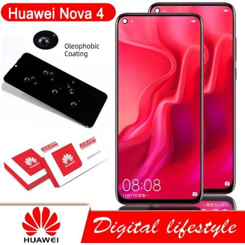 Original 6.4" Display Replacement for Huawei Nova 4 LCD Display Touch Screen Digitizer Assembly for Nova 4 LCD Screen