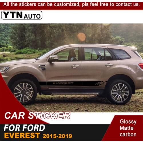Fit For Ford Everest 2015 2016 2017 2018 2019 Car Decals Side Body Racing Stripe Styling Graphic Vinyl Car Decoration Stickers