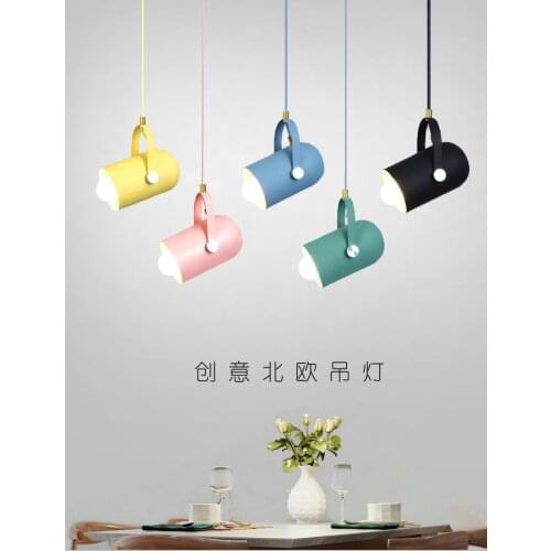 Nordic postmodern chandelier light Fixture Modern Fashion Lamps Macaron color spotlight Dining Room Restaurant Bedroom