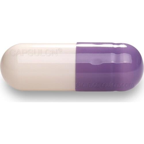 CapsulCN, Size 2# Empty Joined Purple & White Colored Gelatin Capsules 5000 Pieces / Carton